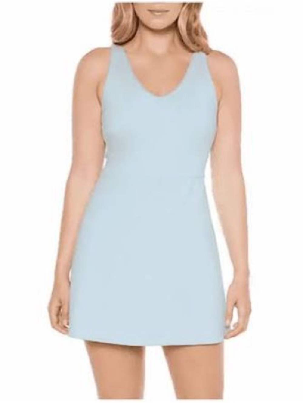 Gapfit Womens Dress Size S Light Blue Hidden Biker Short Tank Active Tennis